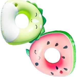 BigMouth Squishmallows Wanda the Watermelon & Tristan the Triceratops Pool Float